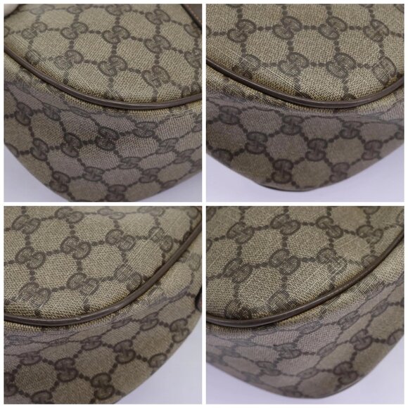 GUCCI Micro GG Supreme Web Sherry Line Shoulder Bag PVC Beige gold Auth 110383 - Picture 14 of 16